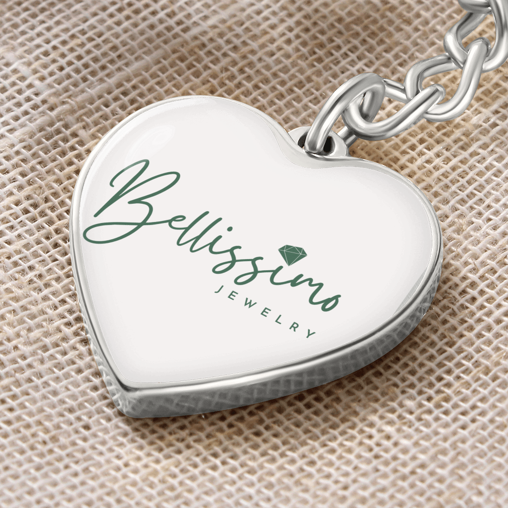 Graphic Heart Keychain