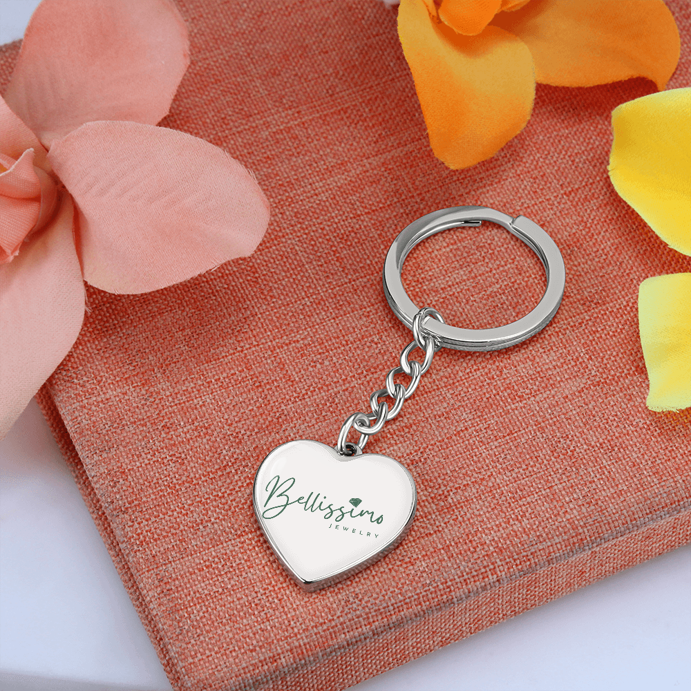 Graphic Heart Keychain
