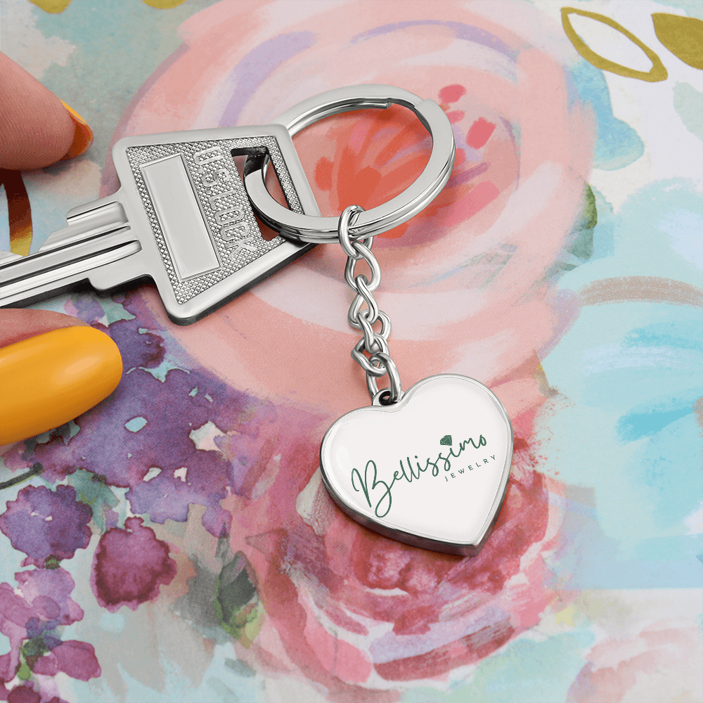 Graphic Heart Keychain
