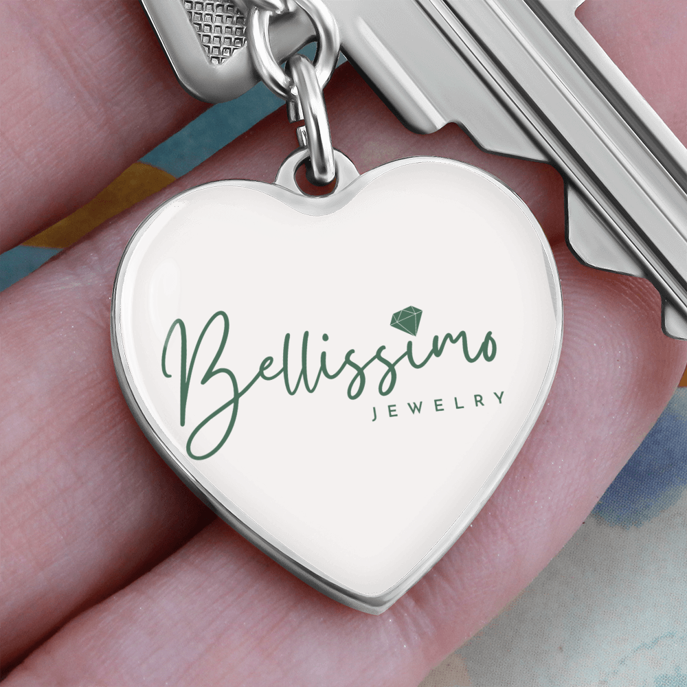 Graphic Heart Keychain