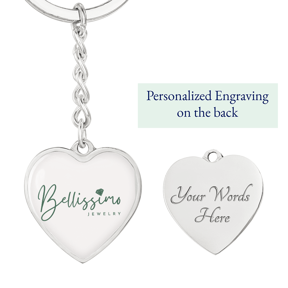 Graphic Heart Keychain