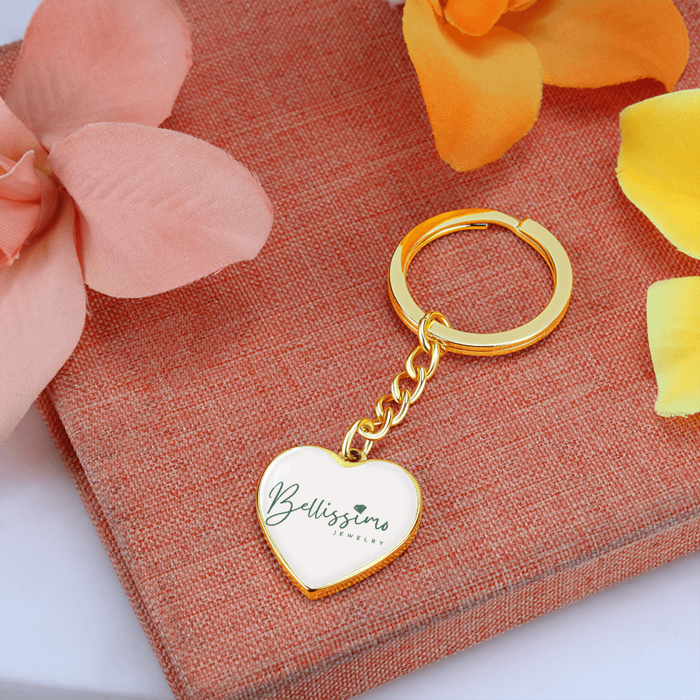 Graphic Heart Keychain