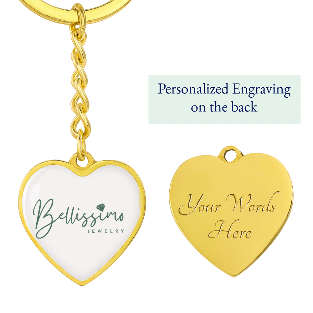 Graphic Heart Keychain