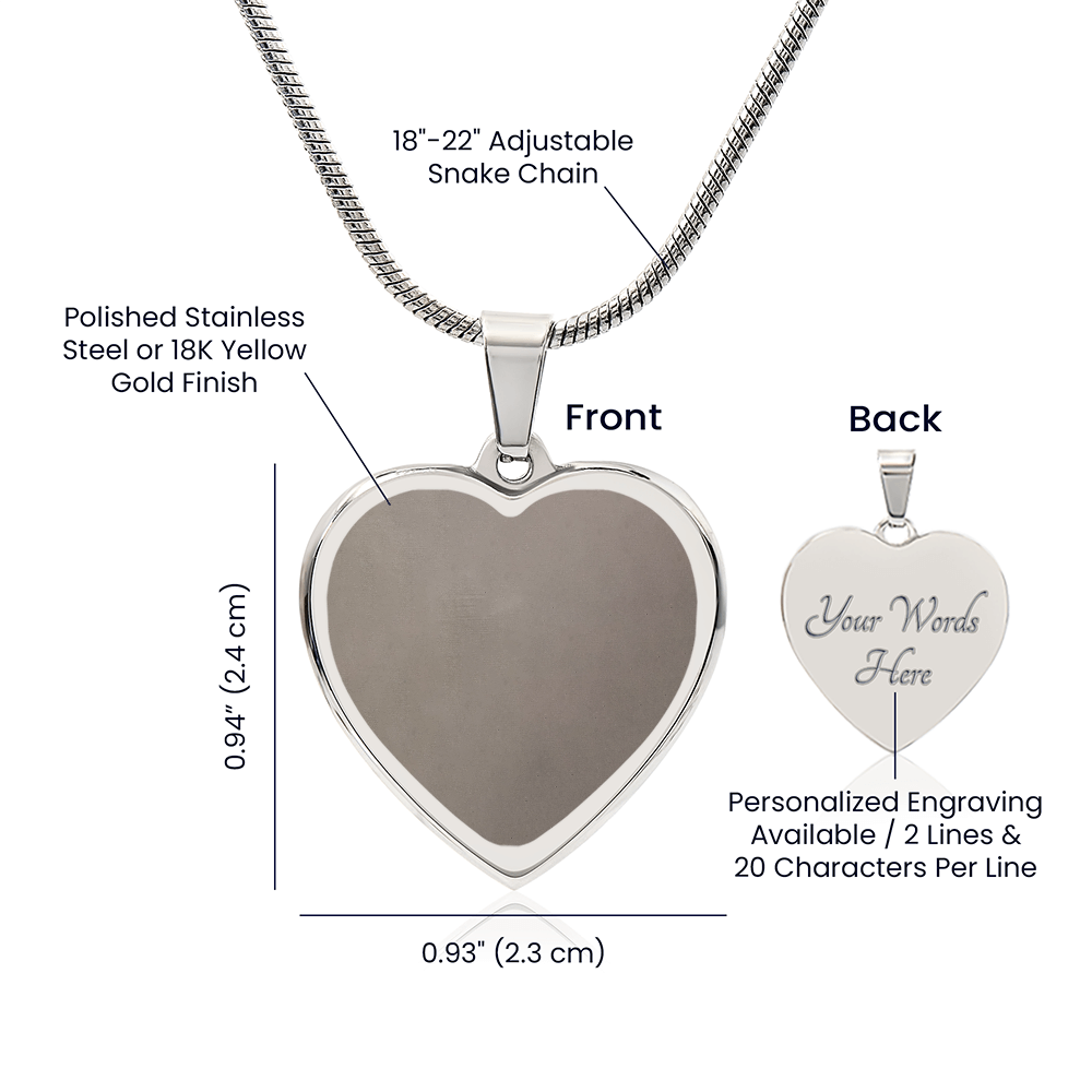 Engraved Heart Necklace