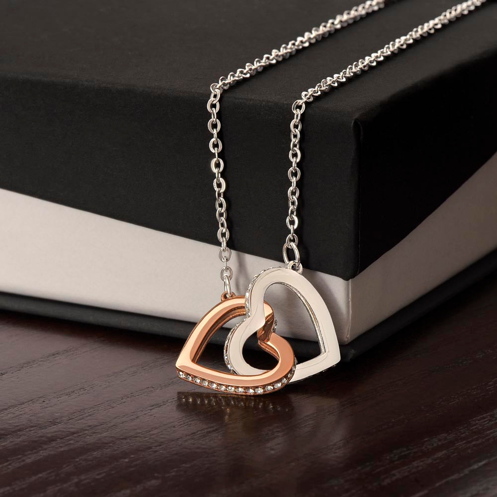 Non-Message Card Interlocking Heart Necklace