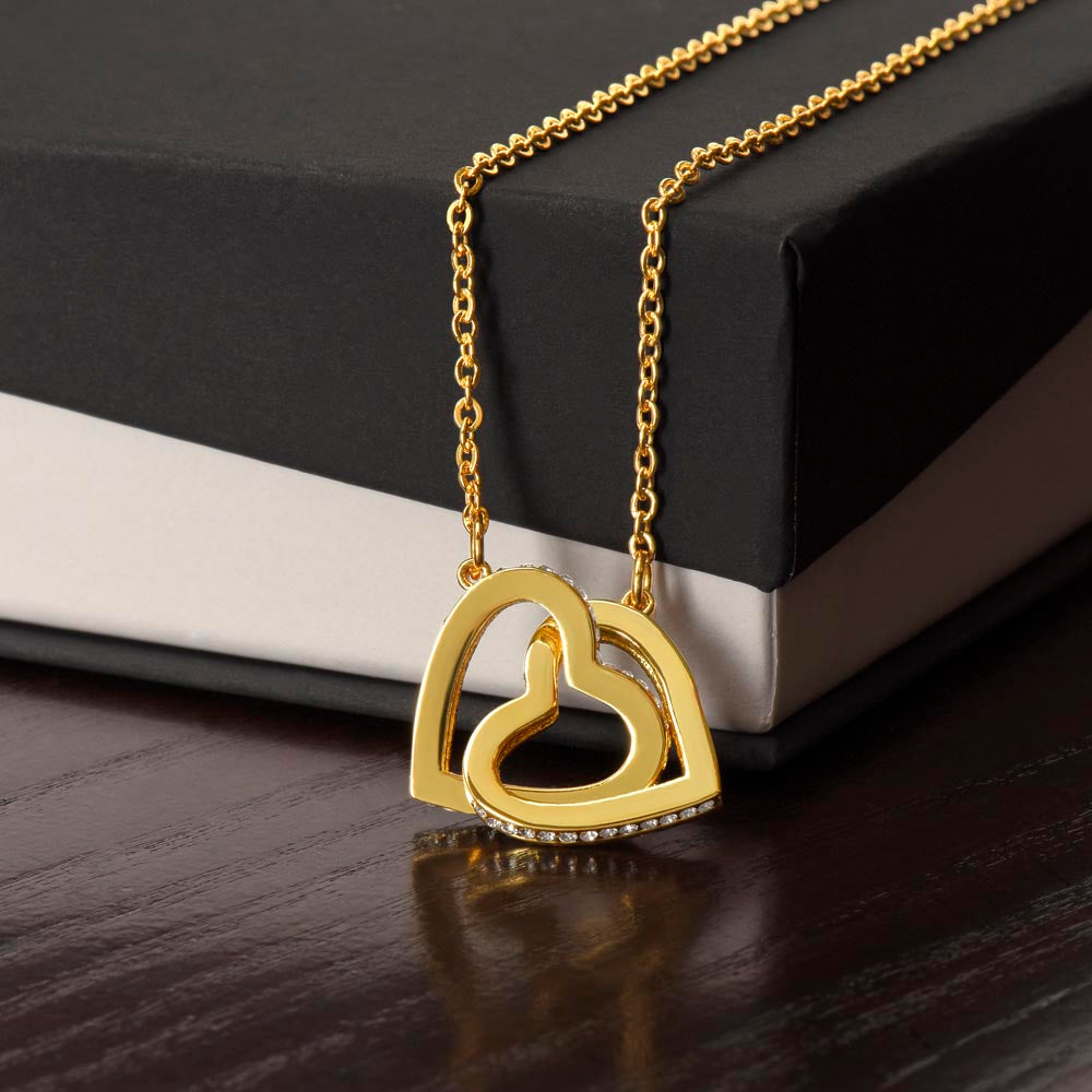 Non-Message Card Interlocking Heart Necklace
