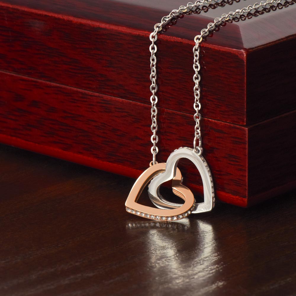 Non-Message Card Interlocking Heart Necklace