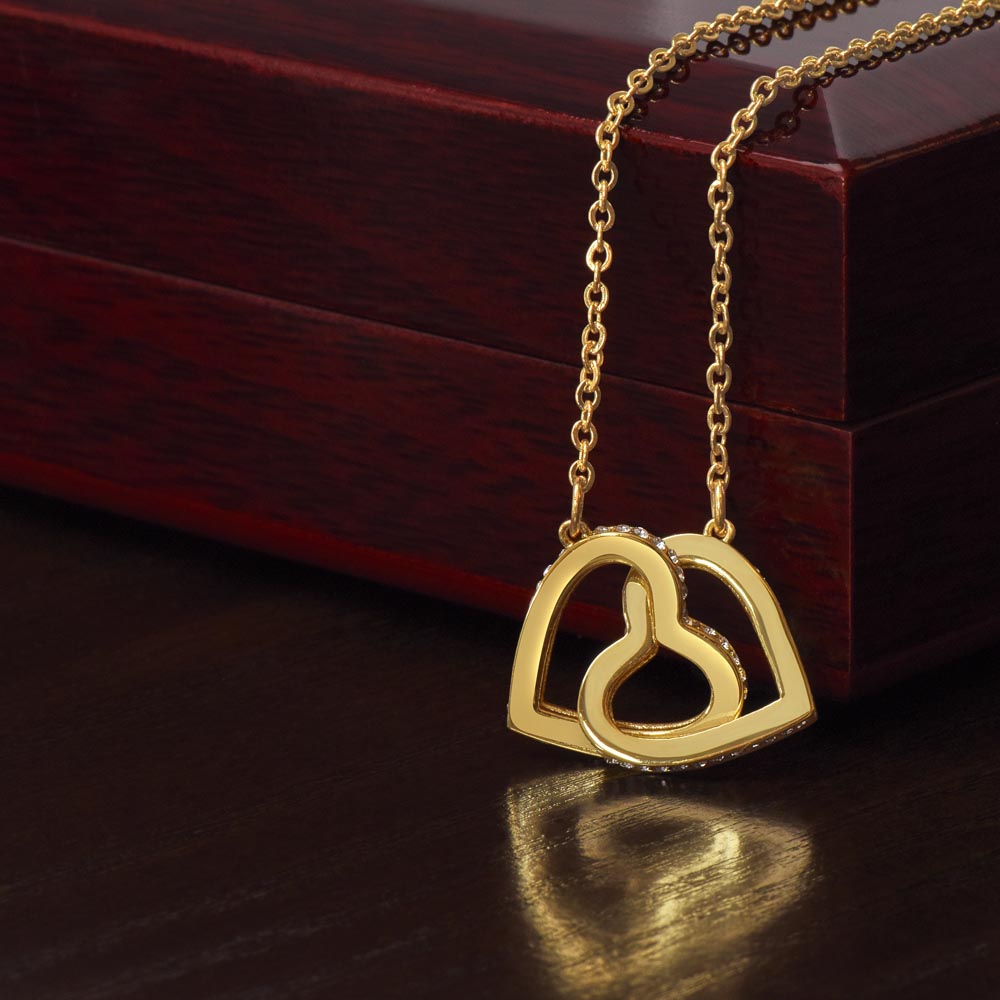 Non-Message Card Interlocking Heart Necklace