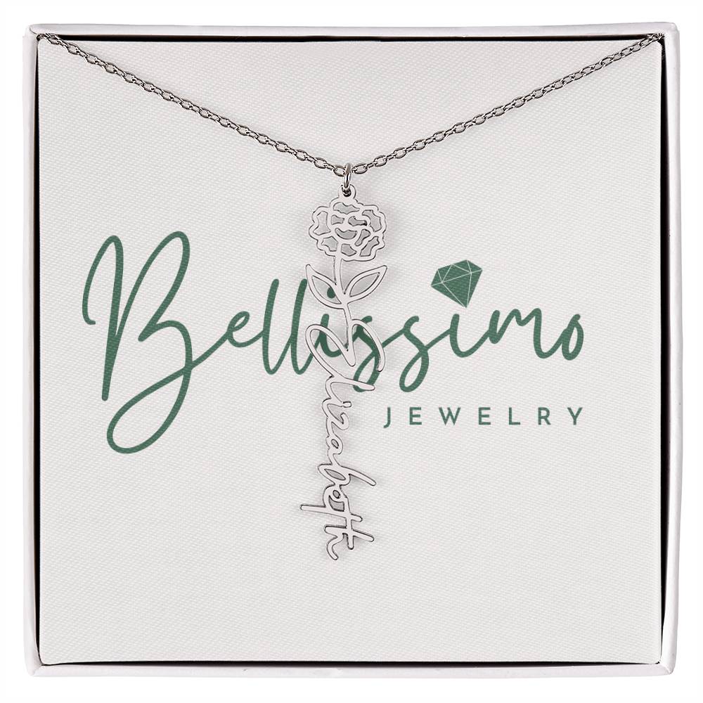 Flower Name Necklace