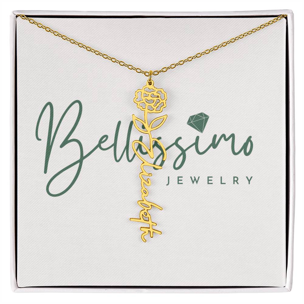 Flower Name Necklace