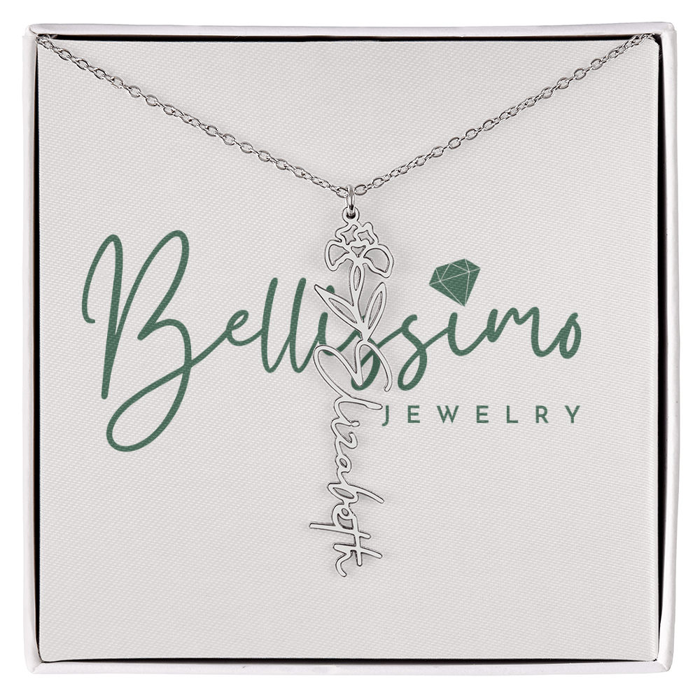 Flower Name Necklace