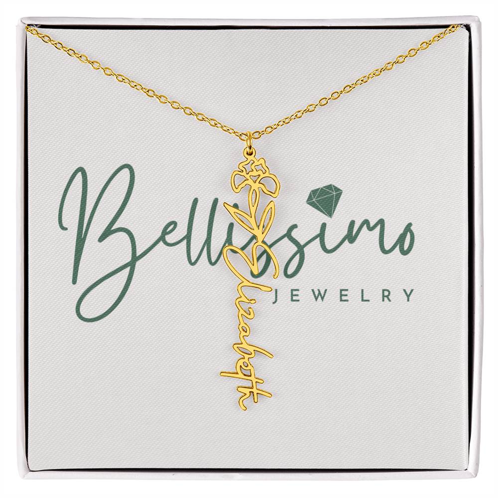 Flower Name Necklace