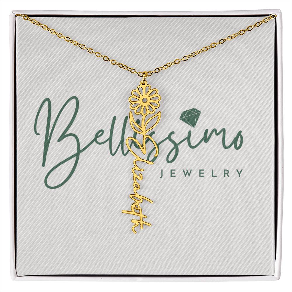 Flower Name Necklace