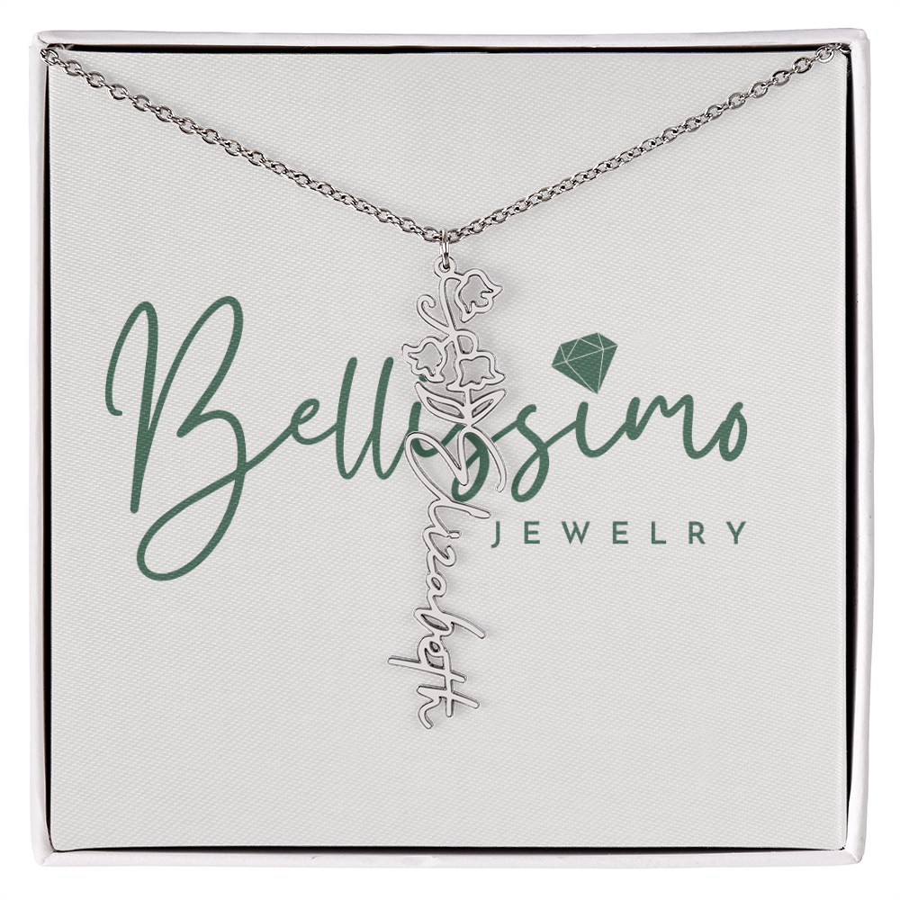 Flower Name Necklace