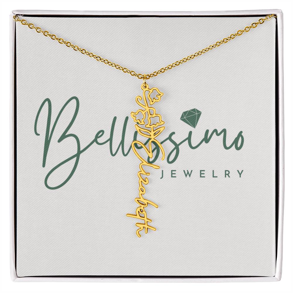 Flower Name Necklace