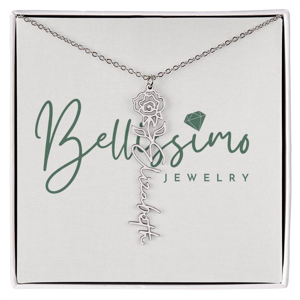 Flower Name Necklace