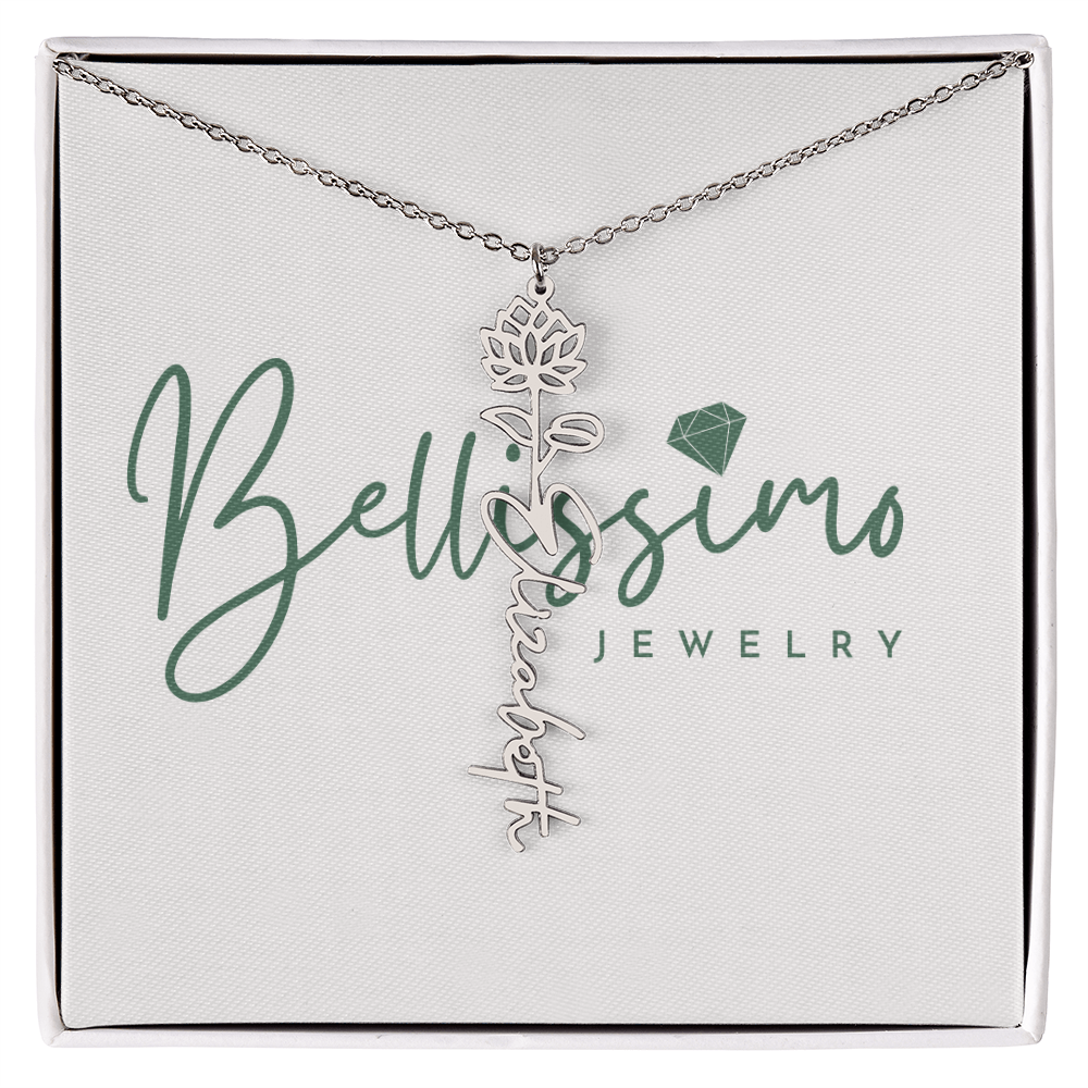 Flower Name Necklace