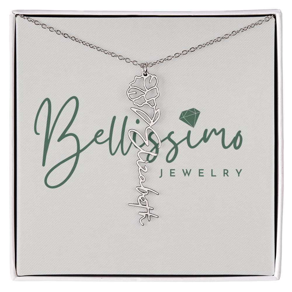 Flower Name Necklace