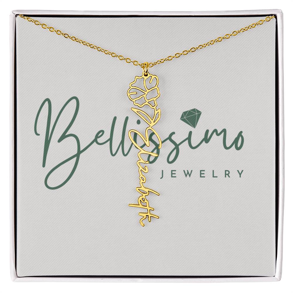 Flower Name Necklace