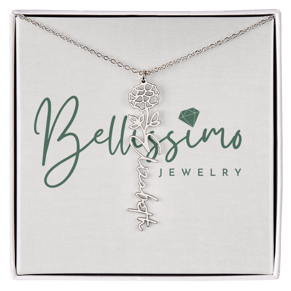 Flower Name Necklace