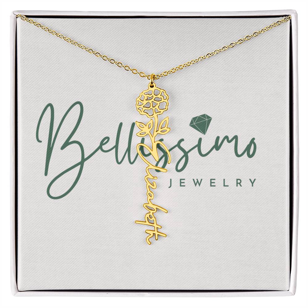 Flower Name Necklace