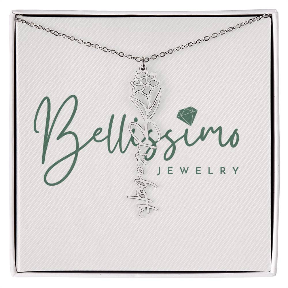 Flower Name Necklace