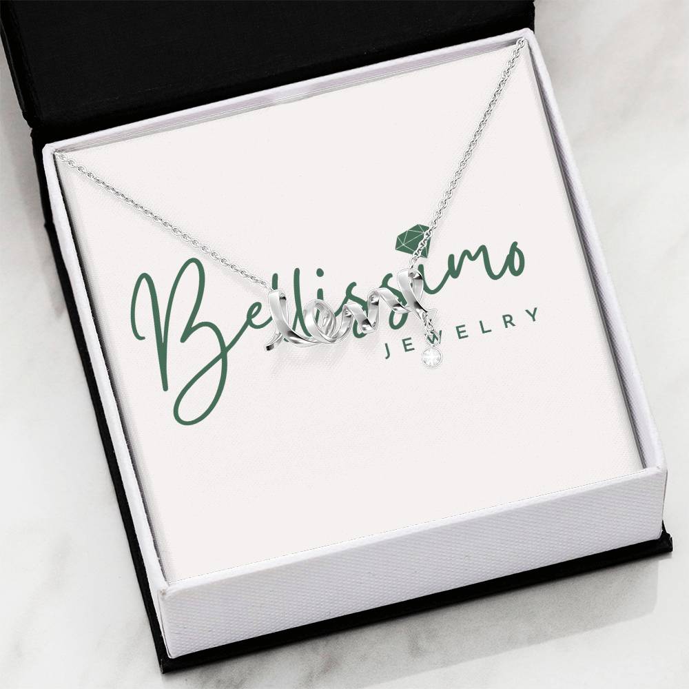 "Love" in a playful cursive font