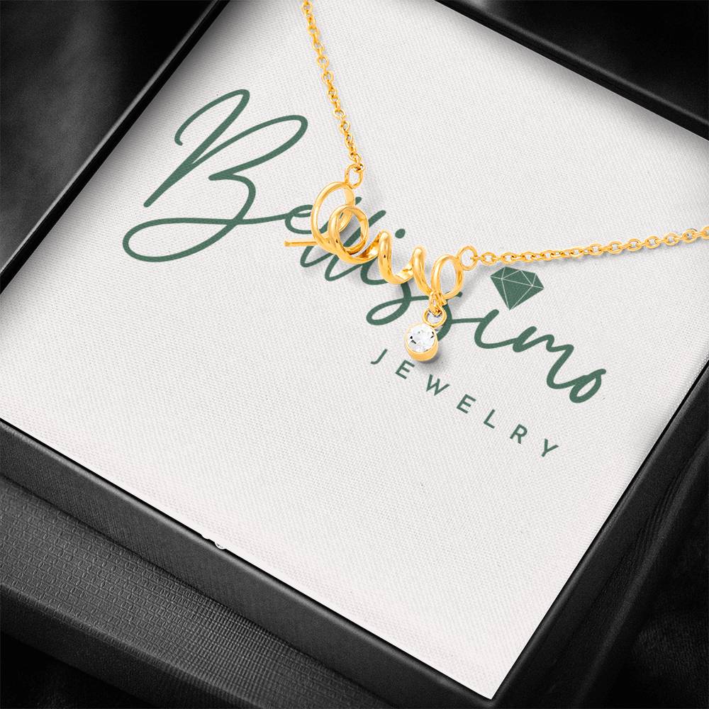 "Love" in a playful cursive font