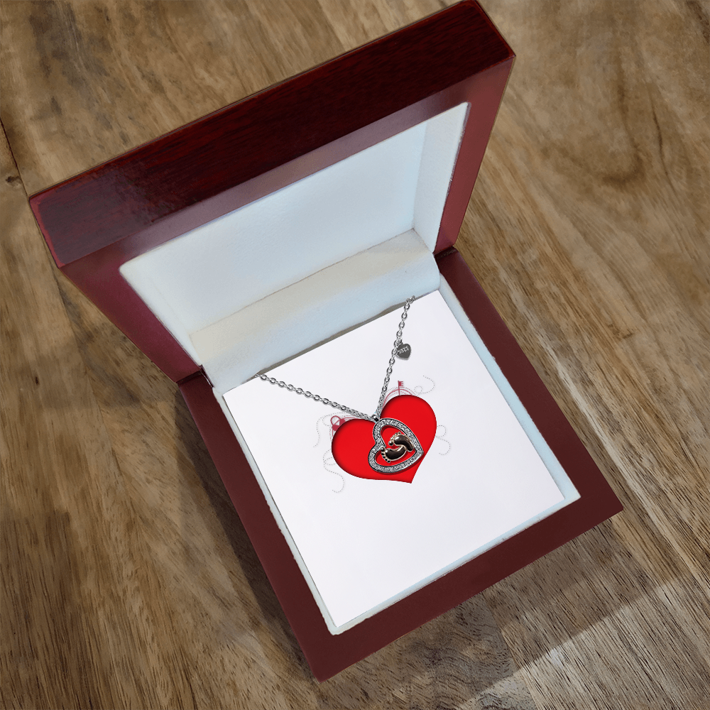 Baby Feet Heart Necklace