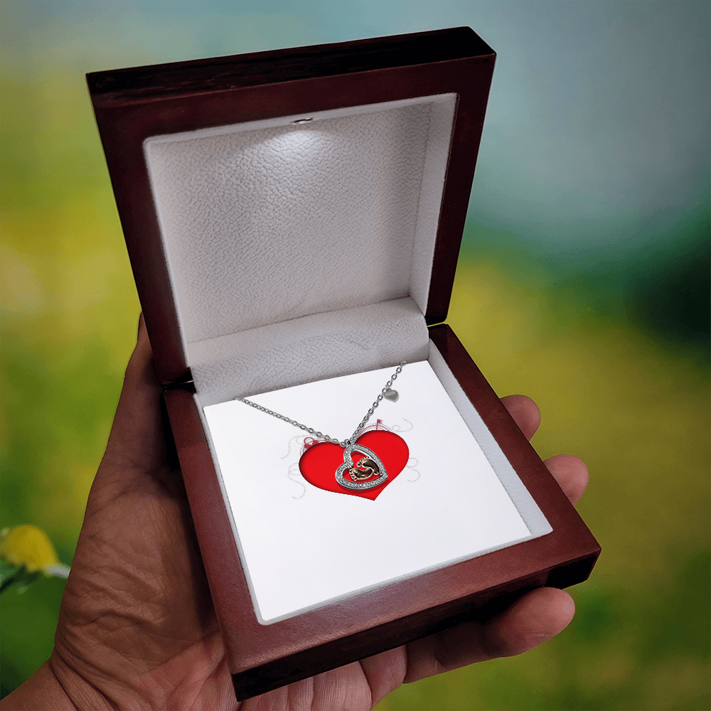 Baby Feet Heart Necklace
