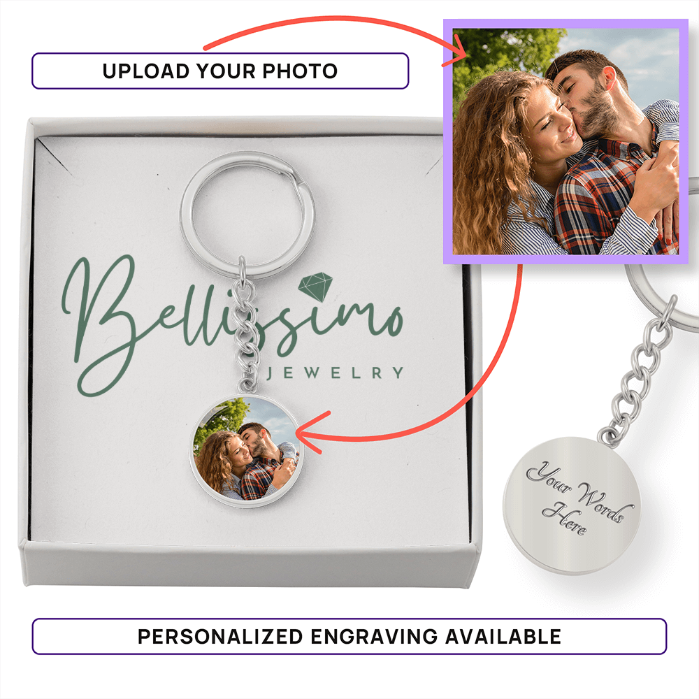 Circle Photo Keychain