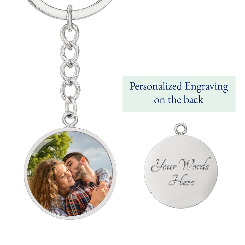 Circle Photo Keychain